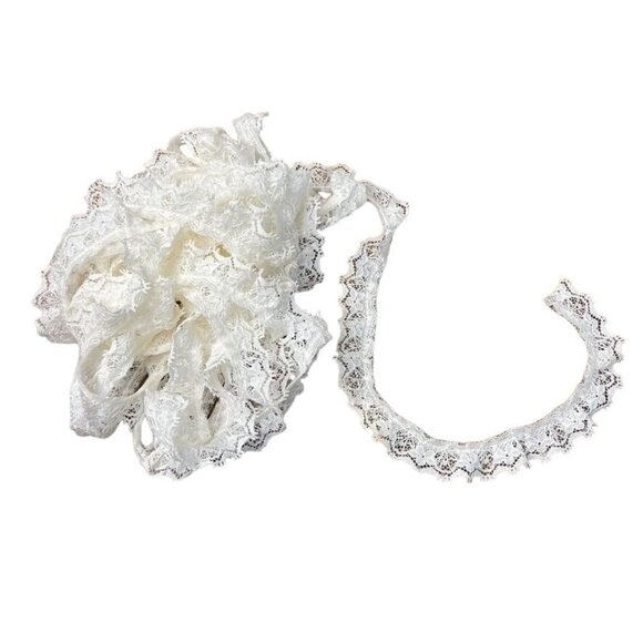 Vintage Scallop Lace Trim Edging Sewing Junk Journal Scrapbooking 6 Yards u - Picture 2 of 3